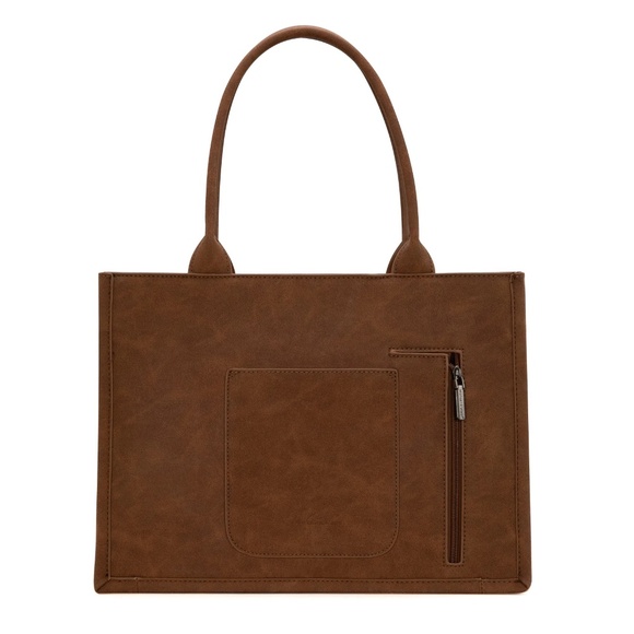 Montana West Embroidered Collection Concealed Carry Tote Wallet Set Brown - Picture 3 of 5
